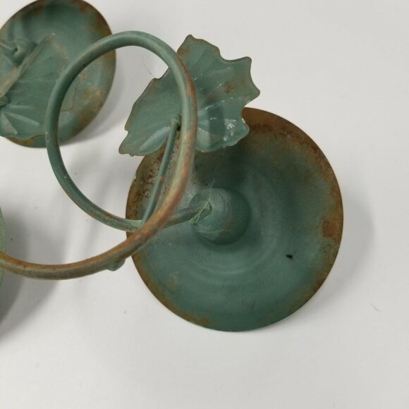 Vtg Homco 12009b Candlestick Pedestal Centerpiece Green Ivy Three Tiers - Picture 4 of 7